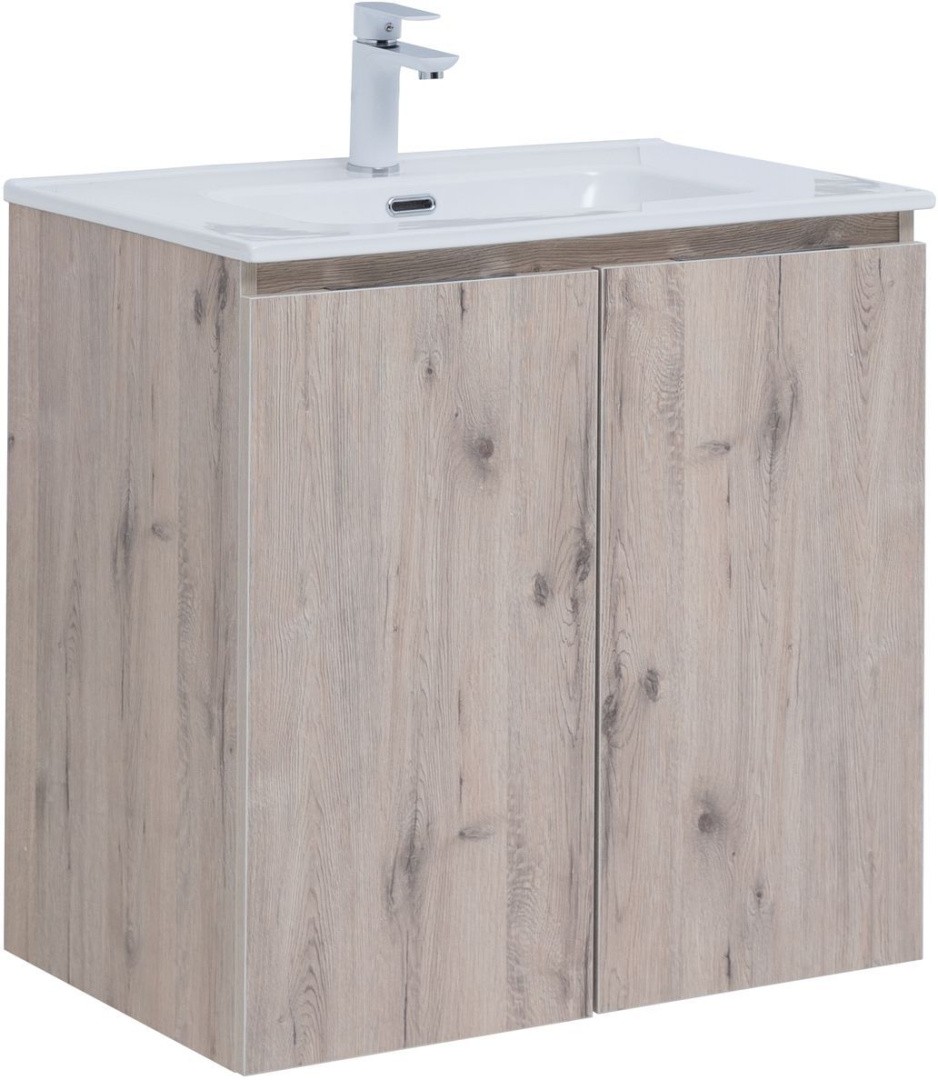 Приобрести aquanet тумба с раковиной алвита new 70 см, 2 дверцы, дуб веллингтон белая