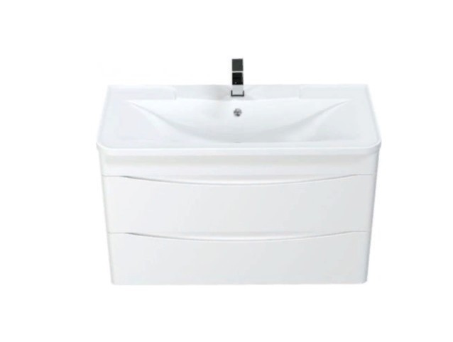 Приобрести mirsant тумба подвесная bravo 100 см с раковиной adel 100, ут000087271