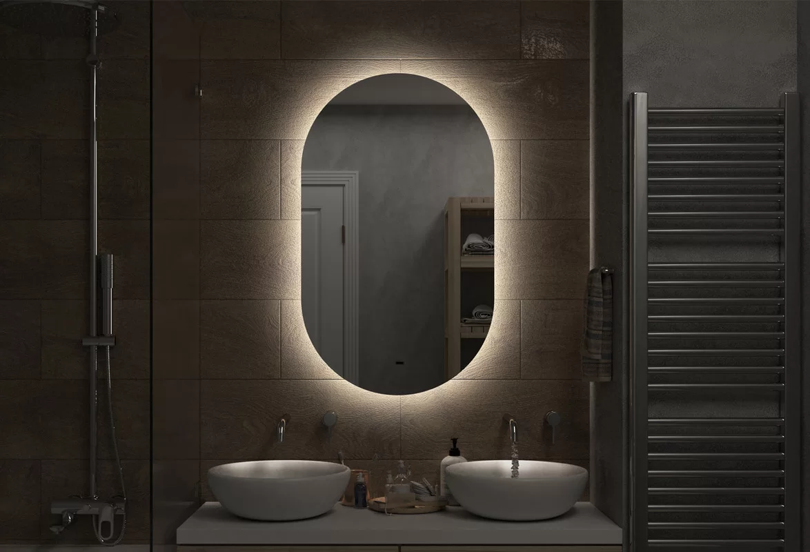 Приобрести continent зеркало с подсветкой fleur 60х100 см, белое