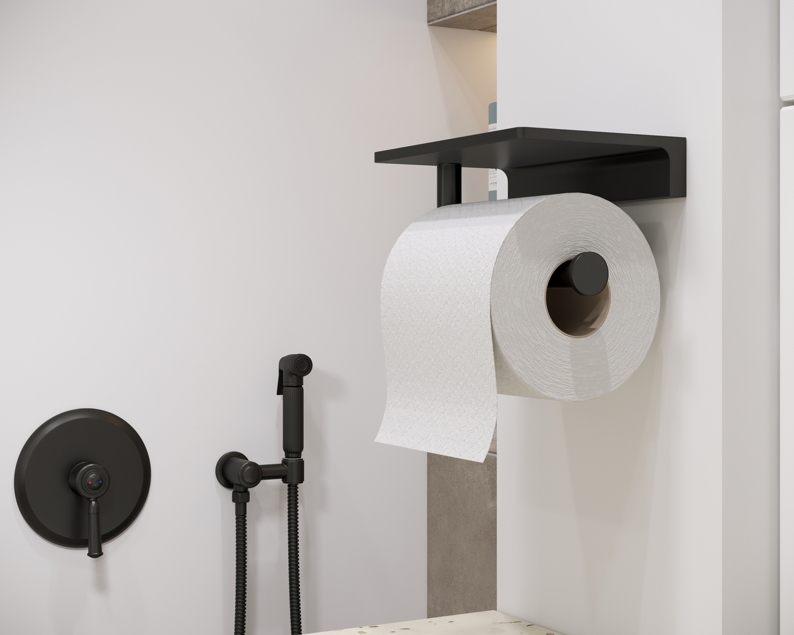 Приобрести смеситель встроенный с гигиеническим душем timo arisa 5309/03sm черный