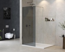 Cezares Душевая перегородка LIBERTA 90 см, серый\хром LIBERTA-L-1-90-120-GR-Cr