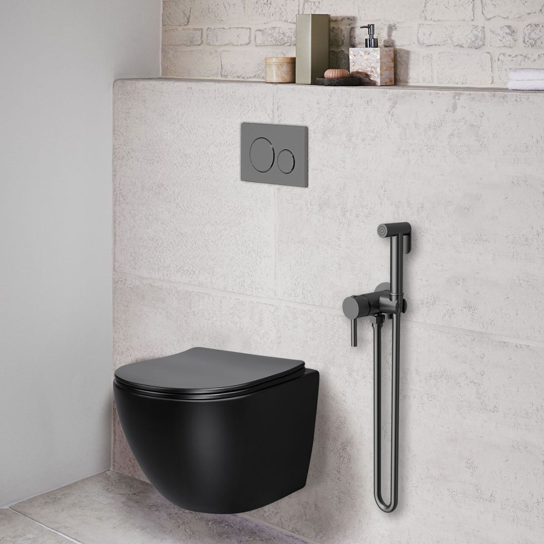 Приобрести vincea смеситель с гигиеническим душем , оружейная сталь vhfw-101gm