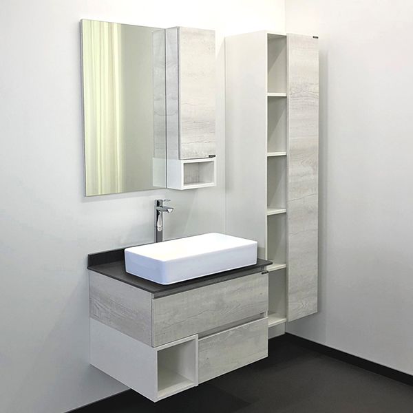 Приобрести сomforty тумба со столешницей и раковиной прага-75 дуб белый с раковиной 78189