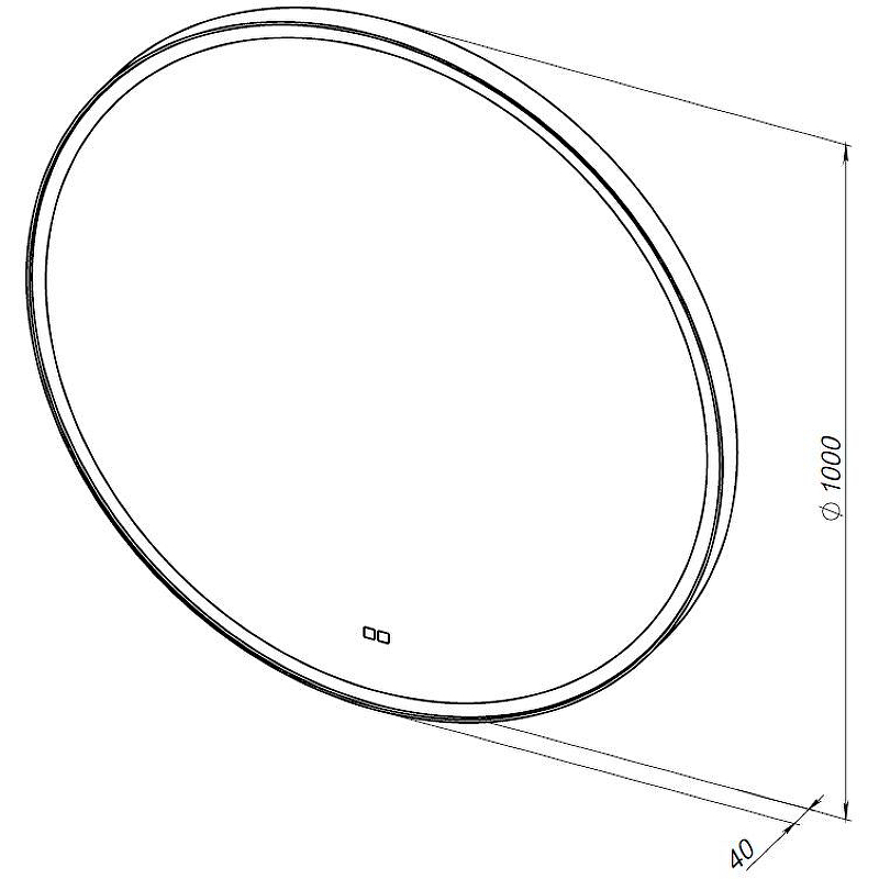 Приобрести aquanet зеркало тренд 100 см, черное
