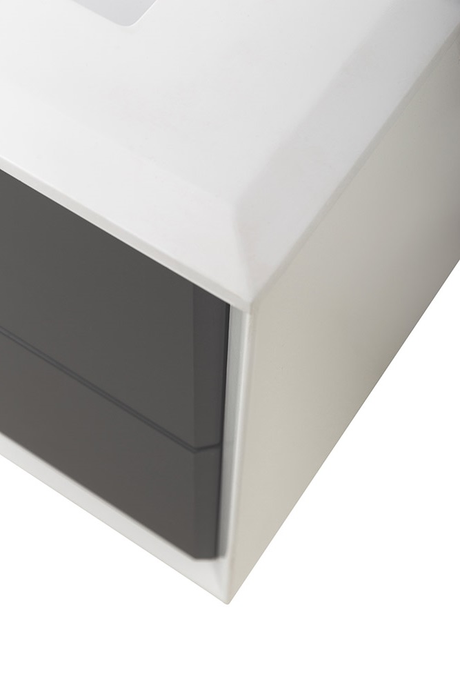 Приобрести cezares тумба подвесная с раковиной bellagio 106 см grigio nuvola, правосторонняя, серая 55301