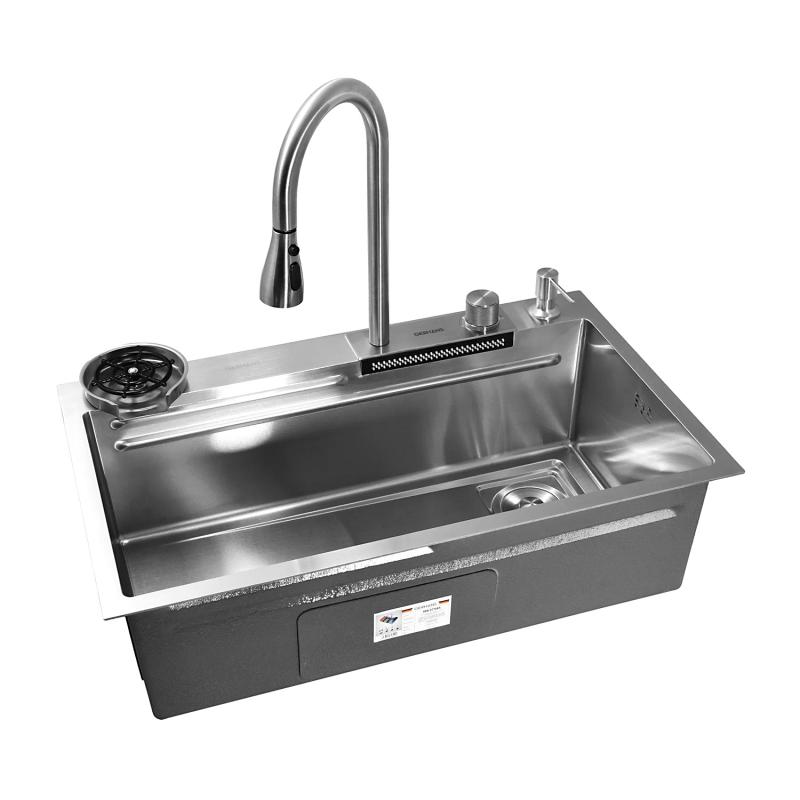 Приобрести gerhans кухонная мойка 75х45 см, функциональная, сатин