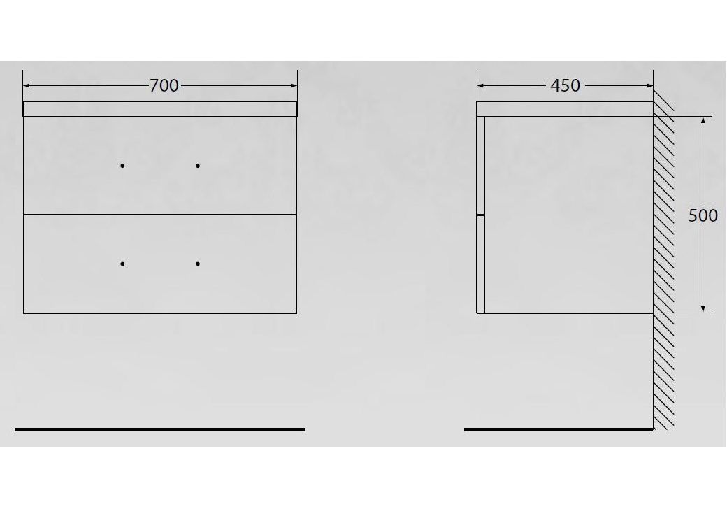 Приобрести тумба подвесная с раковиной belbagno aurora-700-2c-so-rnn 70 см, rovere nebrasca nature
