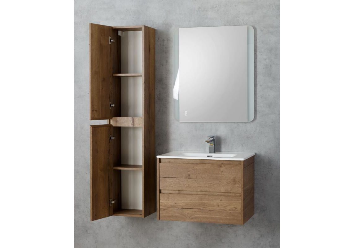 Приобрести пенал подвесной belbagno kraft-1600-2a-sc-rt-l 35 см, левый, rovere tabacco