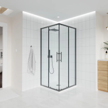 Veconi Душевое ограждение Evo 120х90 см, брашированный графит, прозрачное E3-GR-12090-01-C9