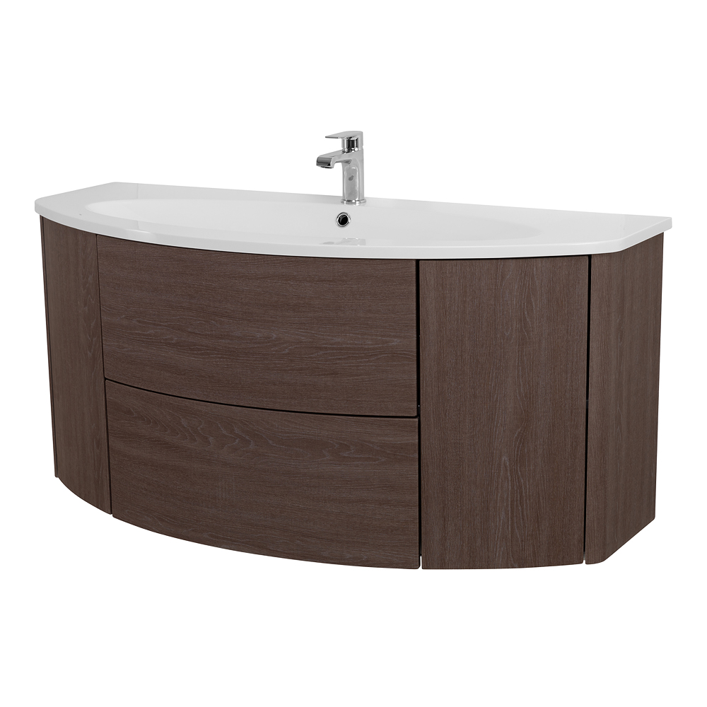 Приобрести cezares тумба подвесная с раковиной eden 121 см rovere scuro soft, коричневая 54408