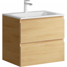 Тумба подвесная с раковиной Aqwella Accent 60 см, дуб золотой, ACC0106DZ