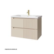 Caprigo Тумба с раковиной TERMIN-Smalty META 80 см, кремовая, эмаль