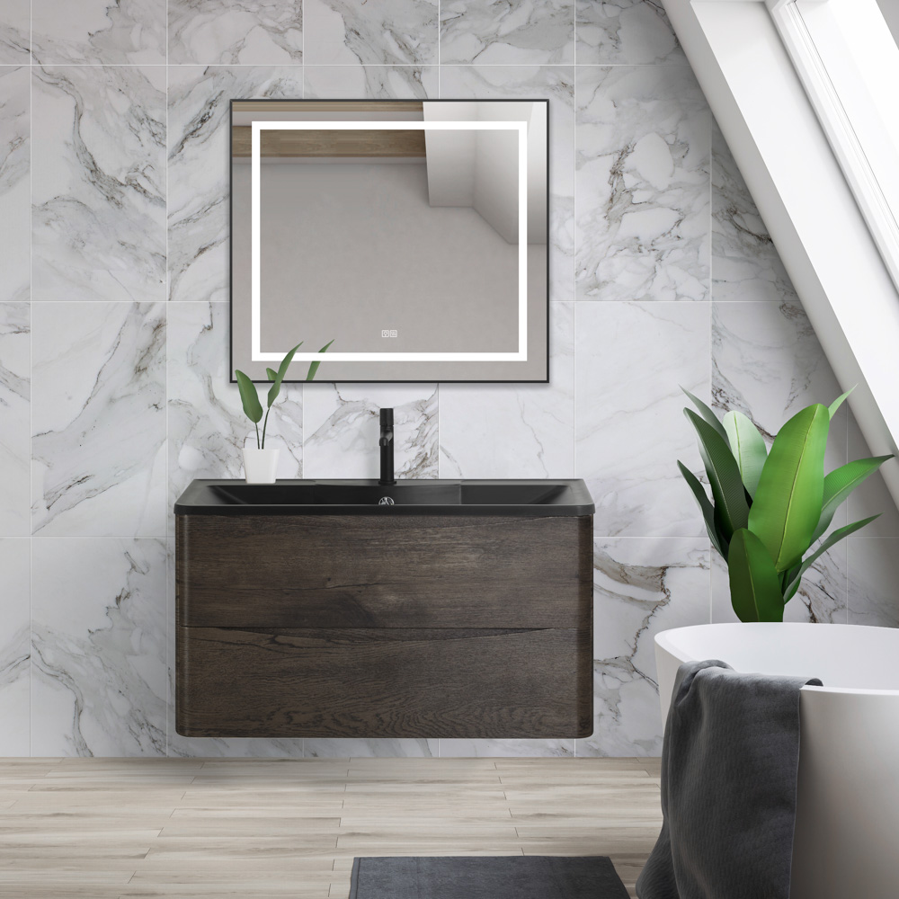 Приобрести belbagno зеркало 88,5х78,5 см spc-kraft-885-785-tch-warm-nero