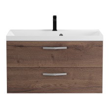 BelBagno Тумба с раковиной AURORA 90 см, подвесная Rovere Tabacco, белая раковина