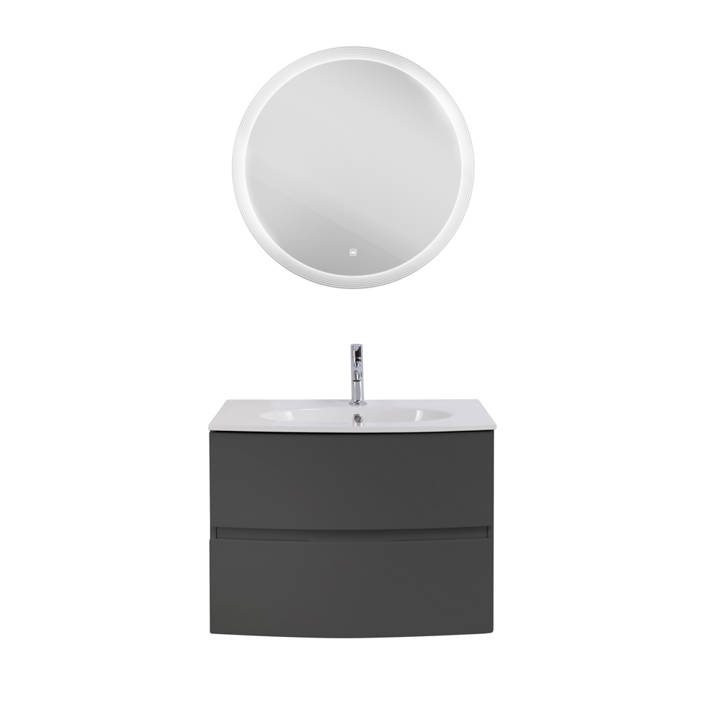 Приобрести cezares тумба подвесная с раковиной elettra 75 см grafite, графит 55522