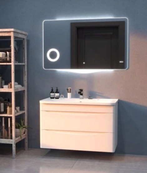 Приобрести mirsant тумба подвесная bravo 100 см с раковиной adel 100, ут000087271