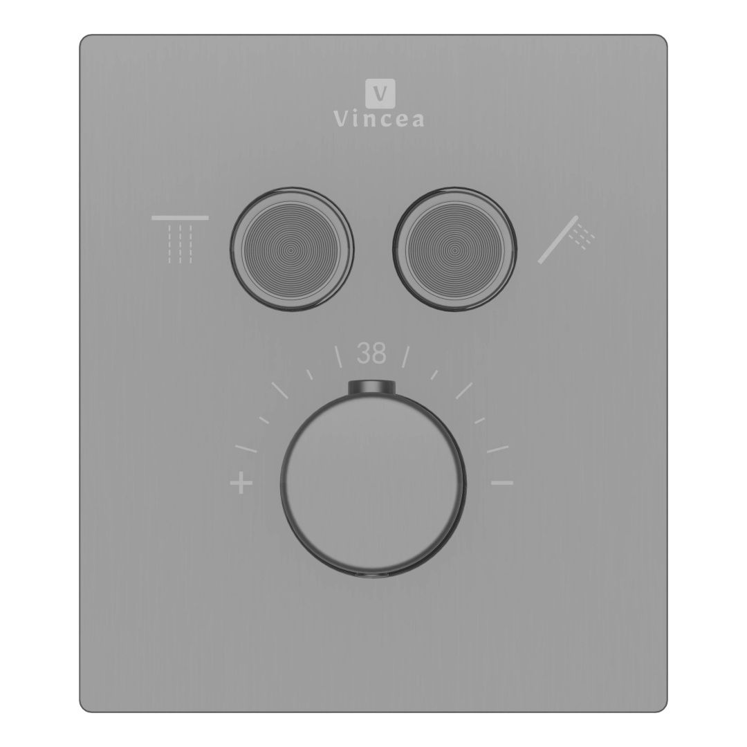 Приобрести vincea встраиваемая душевая система inspire, оружейная сталь vsfw-3i21mt1gm