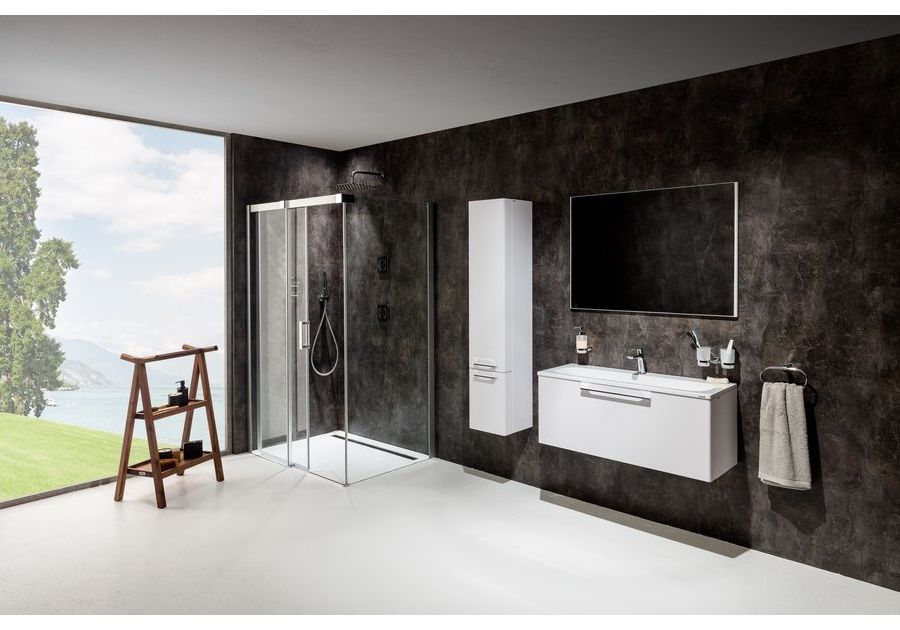 Приобрести ограждение душевое ravak matrix msdps 100х80 см 0wla4c00z1 l алюминий/прозрачное