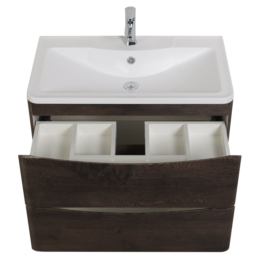 Приобрести belbagno тумба с раковиной acqua 90 см, подвесная rovere nature grigio, белая раковина