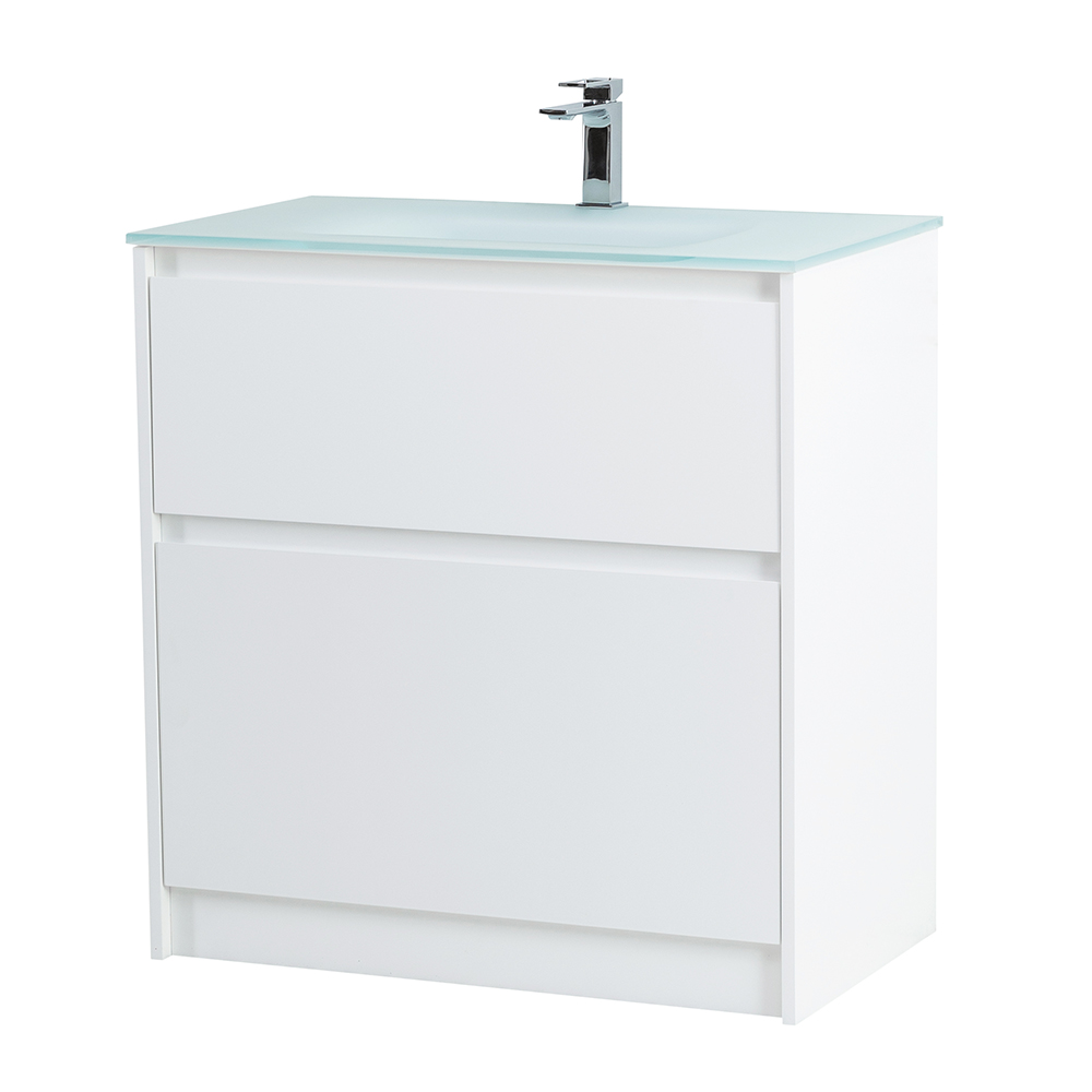 Приобрести belbagno тумба с раковиной kraft 80 см, напольная bianco opaco, белая матовая раковина