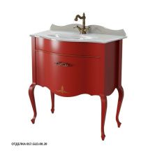 Caprigo Тумба с раковиной BOURGET 80 см, красная, эмаль 11012 5