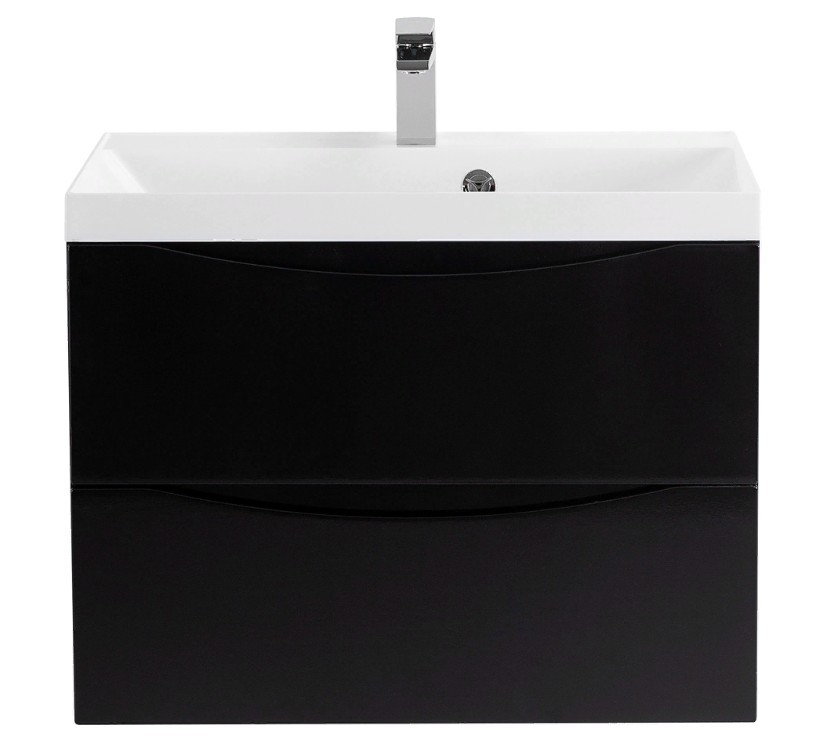 Приобрести тумба подвесная с раковиной belbagno marino-600-2c-so-nl-p 60 см, nero lucido