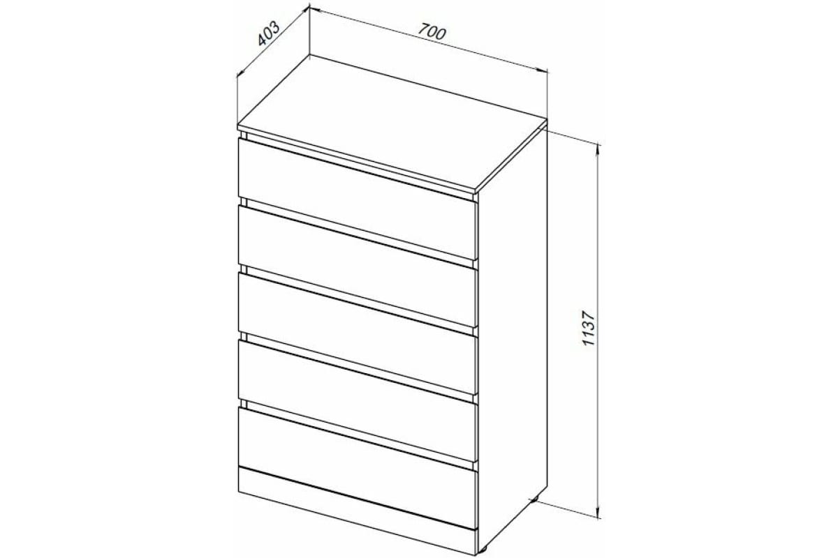 Приобрести aquanet комод сканди 70x40 см, дуб эдгрейн (5 ящиков)