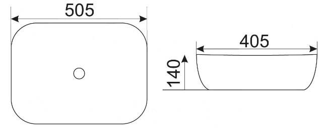 Приобрести раковина накладная ceramalux 50 см mnc k397d9