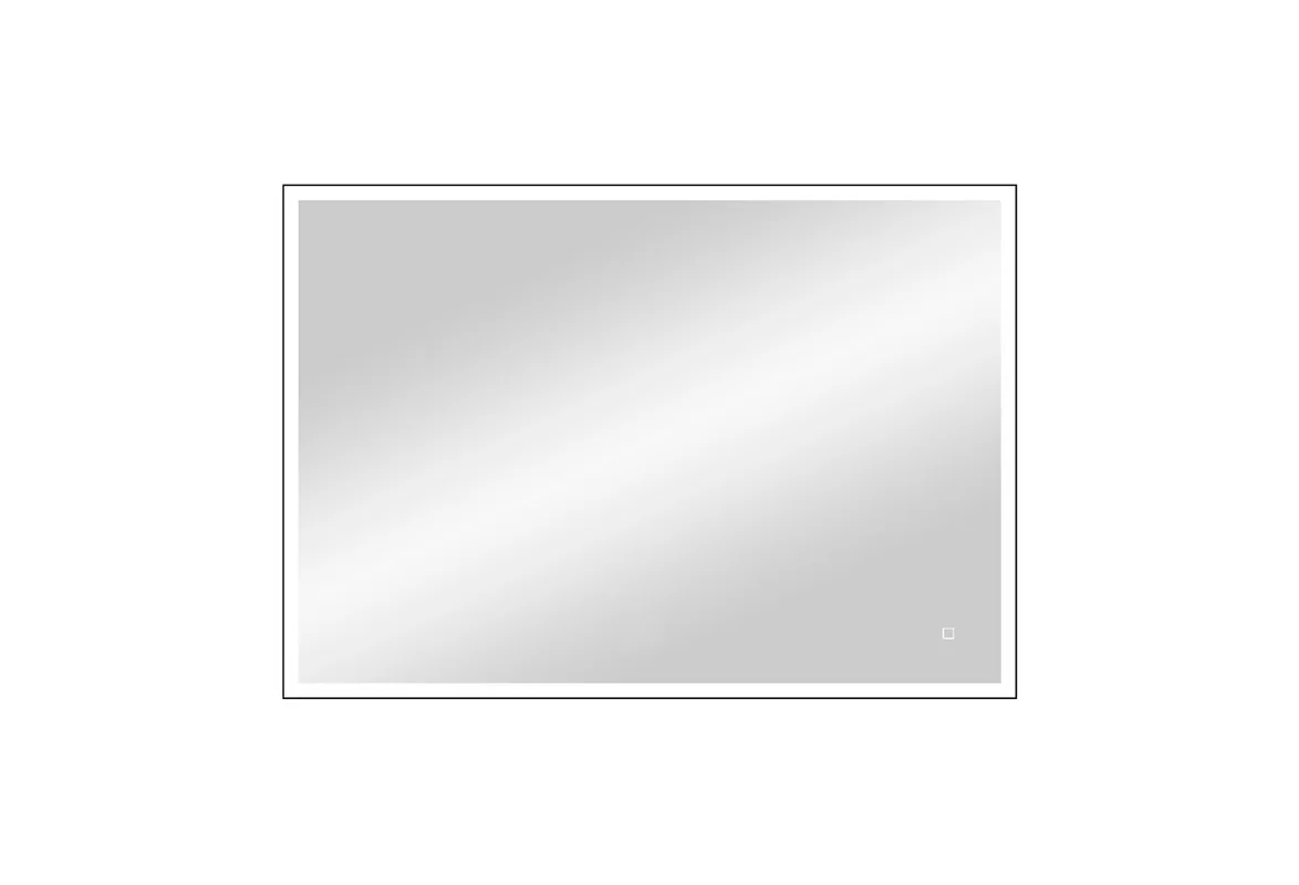 Приобрести continent зеркало с подсветкой solid black 80х60 см, черное