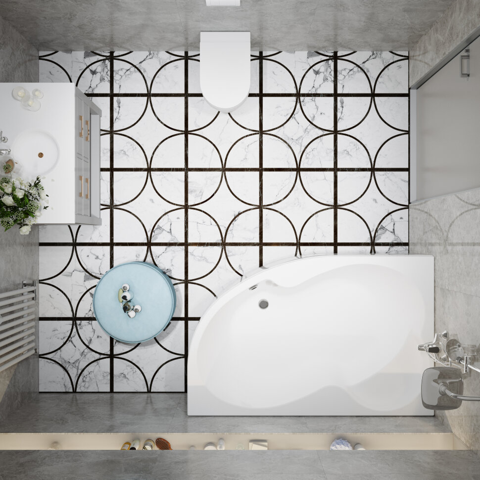 Приобрести тритон ванна акриловая мари 170х110 см, асимметричная, правая щ0000046666