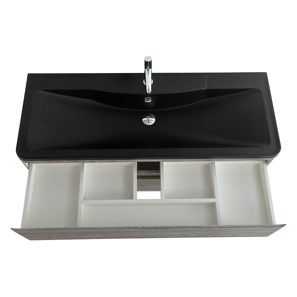Приобрести belbagno тумба с раковиной albano 120 см, подвесная pino scania, чёрная раковина