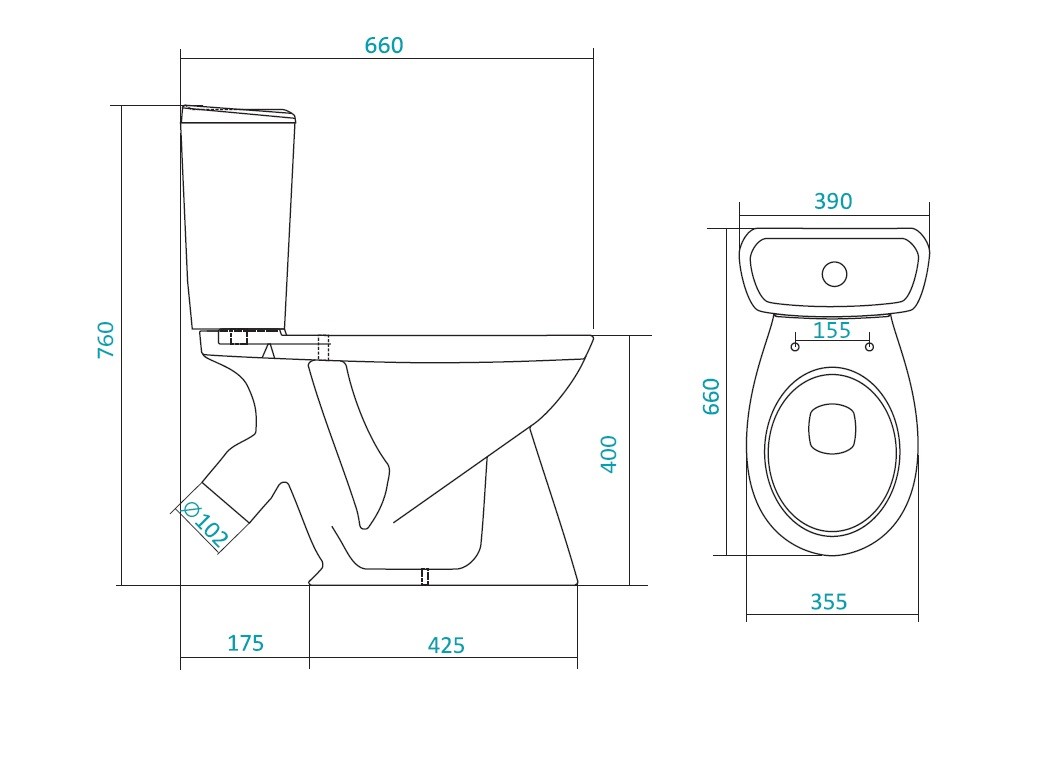 Приобрести унитаз-компакт "бриз" (эконом: 1-реж., полипроп)