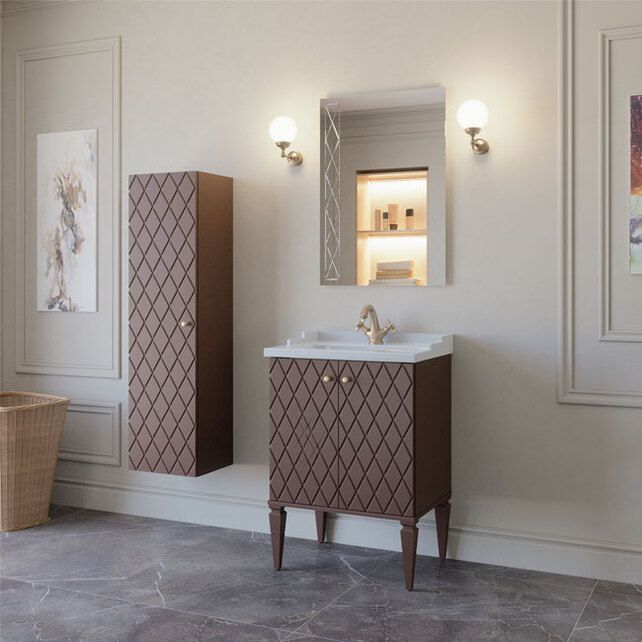 Приобрести caprigo тумба с раковиной roma 60 см, мокко