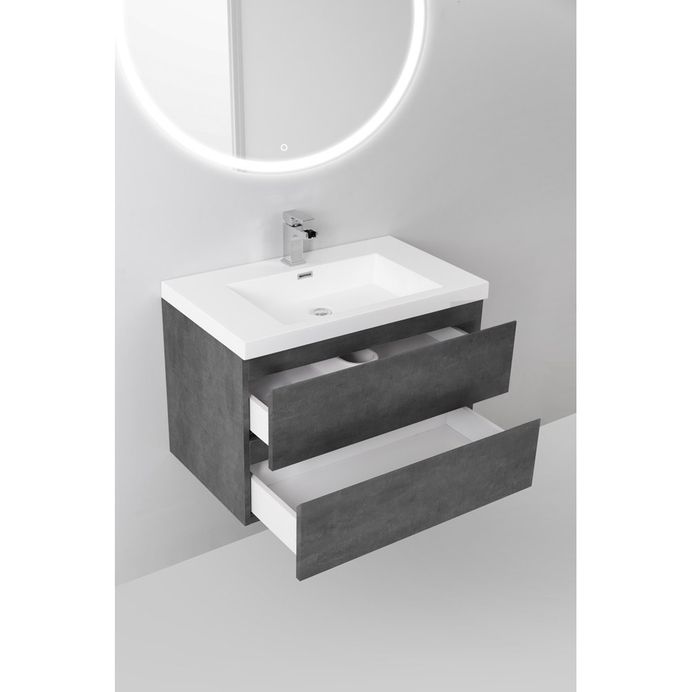 Приобрести тумба подвесная с раковиной belbagno 100 см pietra-1000-2c-so-scm, цемент