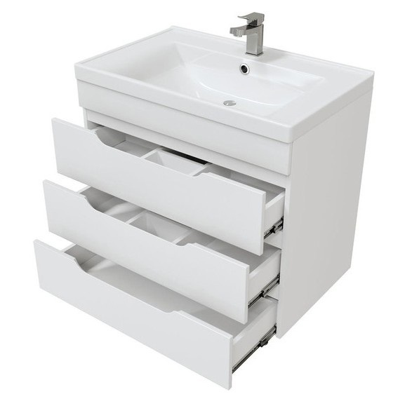 Приобрести mirsant тумба напольная soho quadro 80 см с раковиной миранда -80 ут000089881