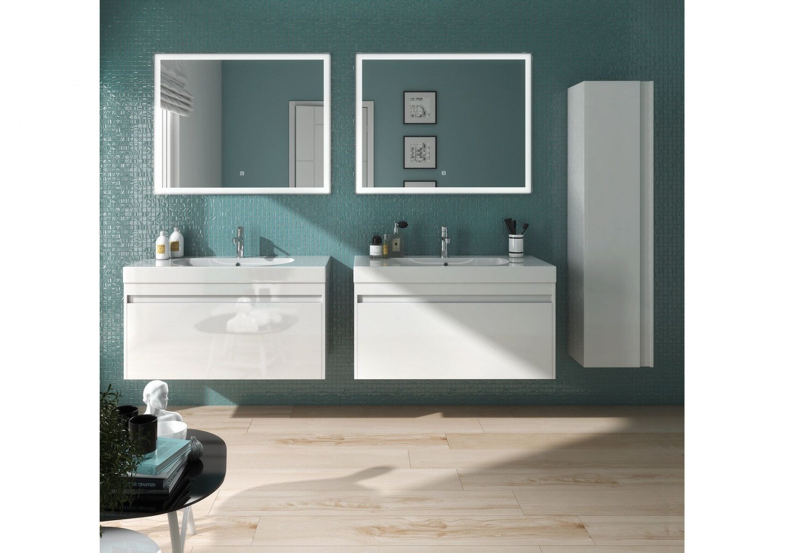 Приобрести зеркало kerama marazzi mi plus 100х80 см, белый