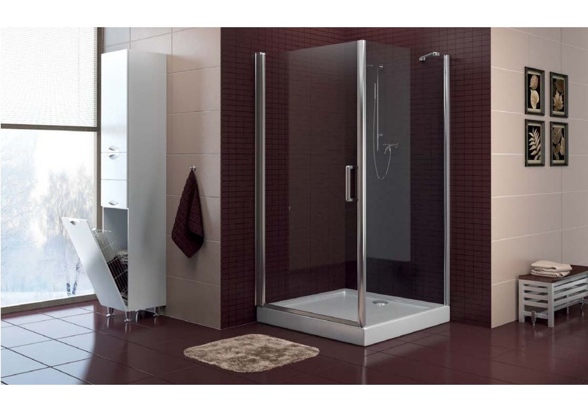 Приобрести ограждение душевое bas pandora cr-100-c-ch 100х100 см