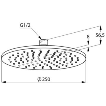 Приобрести kludi a-qa верхний душ dn 15, круглый ,черны матовый/хром, арт. 6432587-00