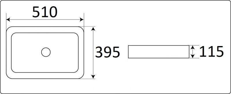 Приобрести раковина-чаша ceramalux 50 см 7050k