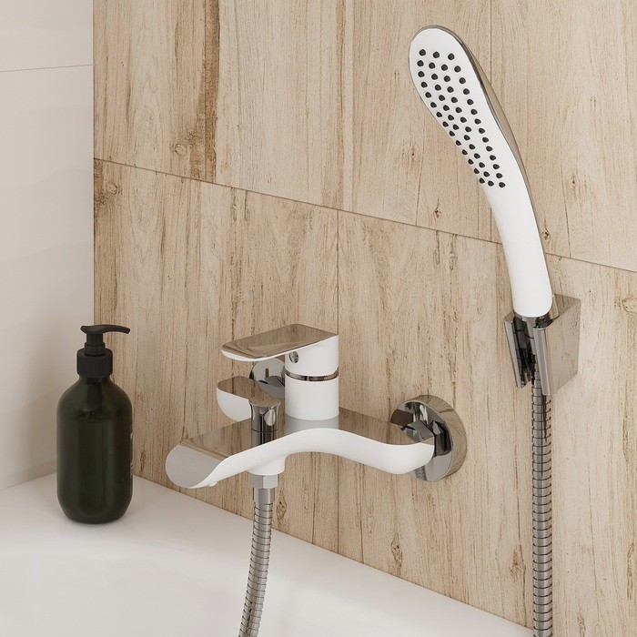 Приобрести iddis смеситель для ванны calipso 212мм, белый\хром calsb00i02