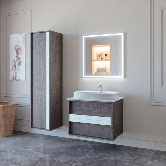 Приобрести caprigo тумба с раковиной baltic 70 см, дуб рошелье