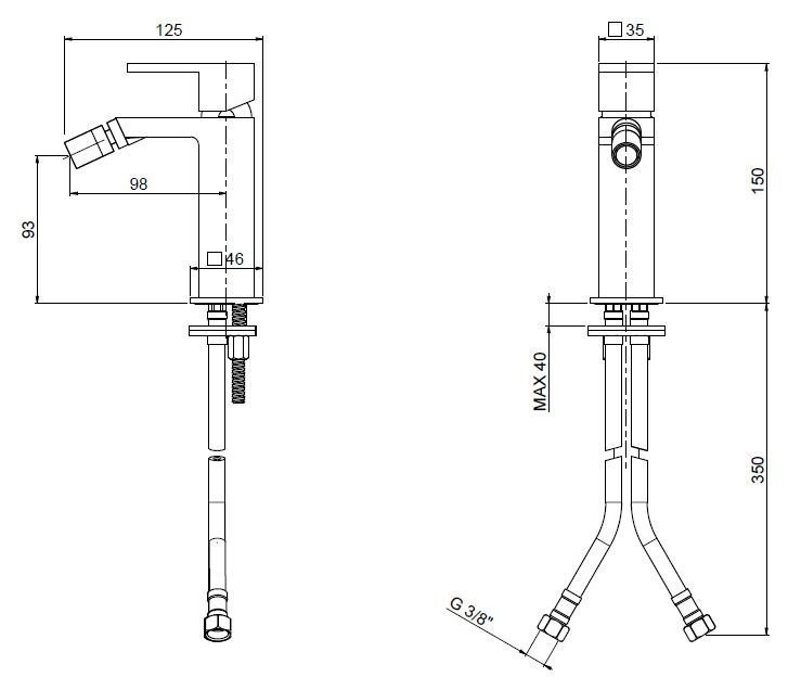 Приобрести cezares смеситель для биде unika, хром unika-bsm1-01