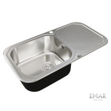 Oulin Кухонная мойка 79х43 см, сатин Oulin OL-307