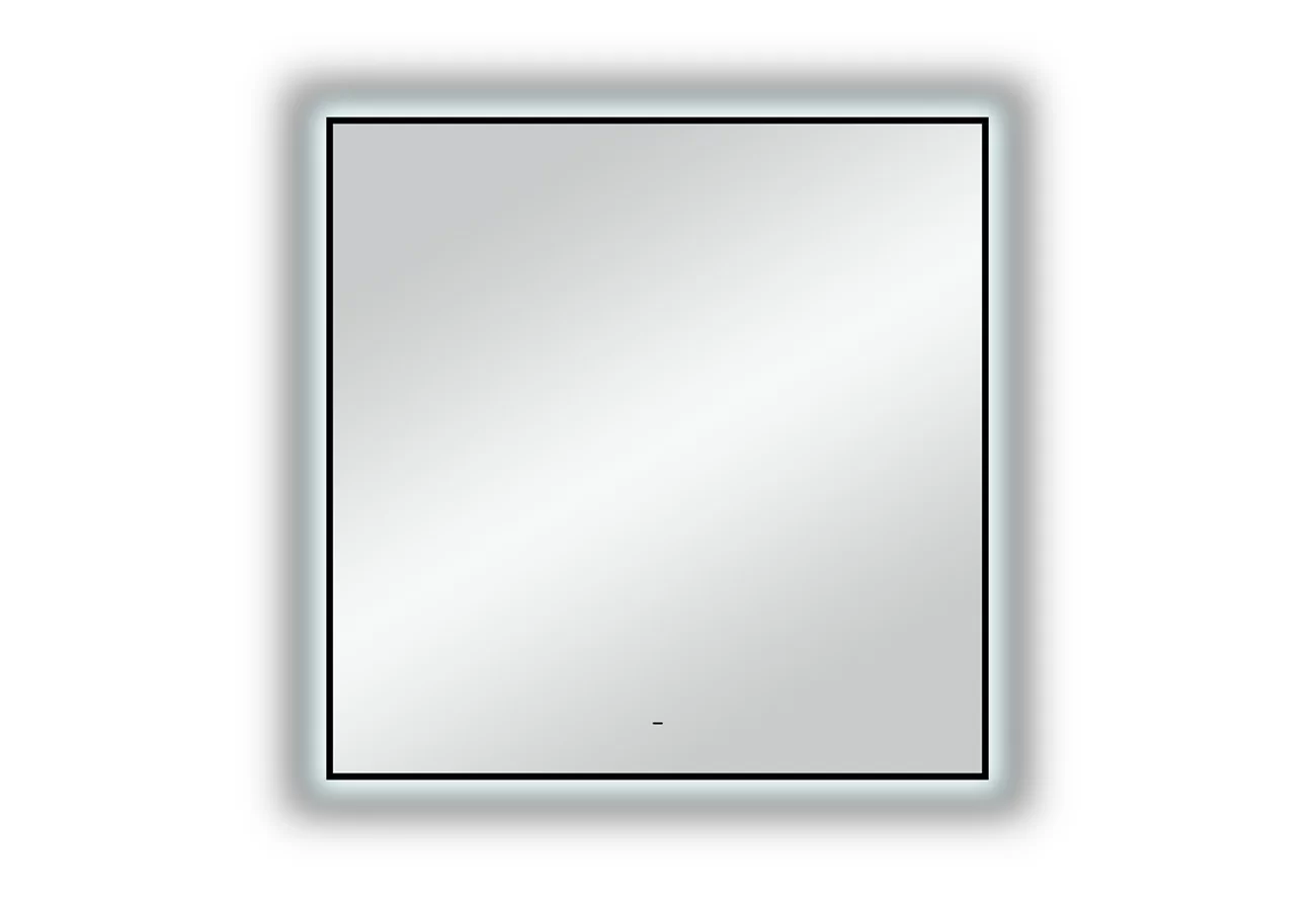 Приобрести continent зеркало с подсветкой amer 100х100 см, черное