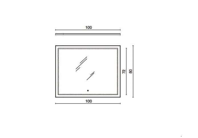 Приобрести зеркало kerama marazzi mi plus 100х80 см, белый
