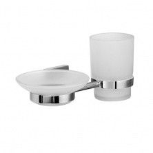 IDDIS Мыльница и стакан Edifice 215мм, белый\хром EDIMBG0i57