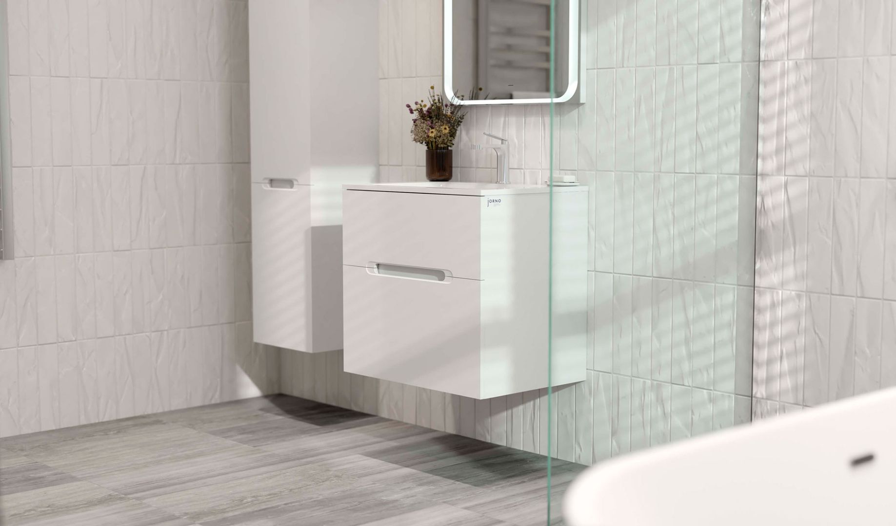 Приобрести jorno тумба подвесная modul 65 см, белая