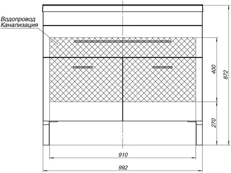 Приобрести aquanet тумба с раковиной верона 100 см, белая 00287662