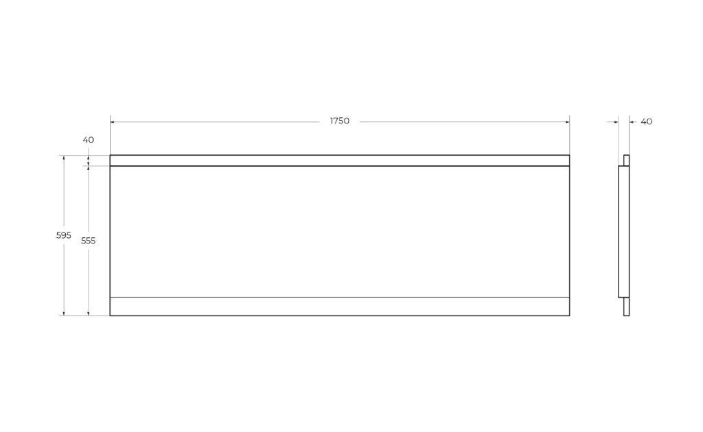 Приобрести cezares фронтальная панель для акриловой ванны eco 175 см, eco-175-scr-w37