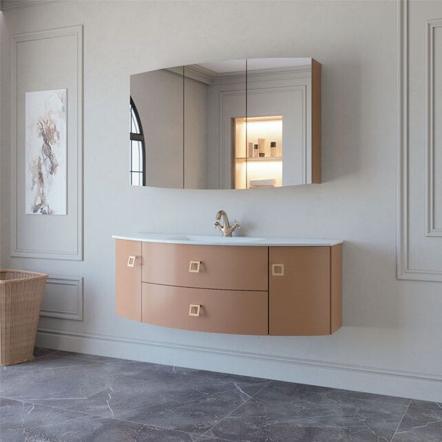 Приобрести caprigo тумба с раковиной legato 140 см, мокко